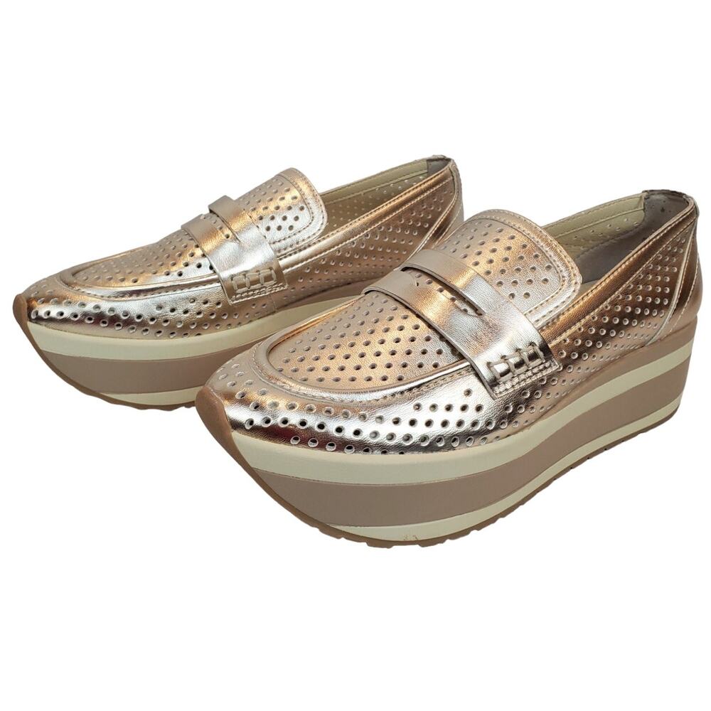 Dolce Vita Metallic Gold Platform Sneakers